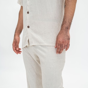 Sand color very soft linen pants image 4