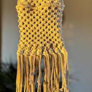 Baumwoll-Makramee-Handtasche