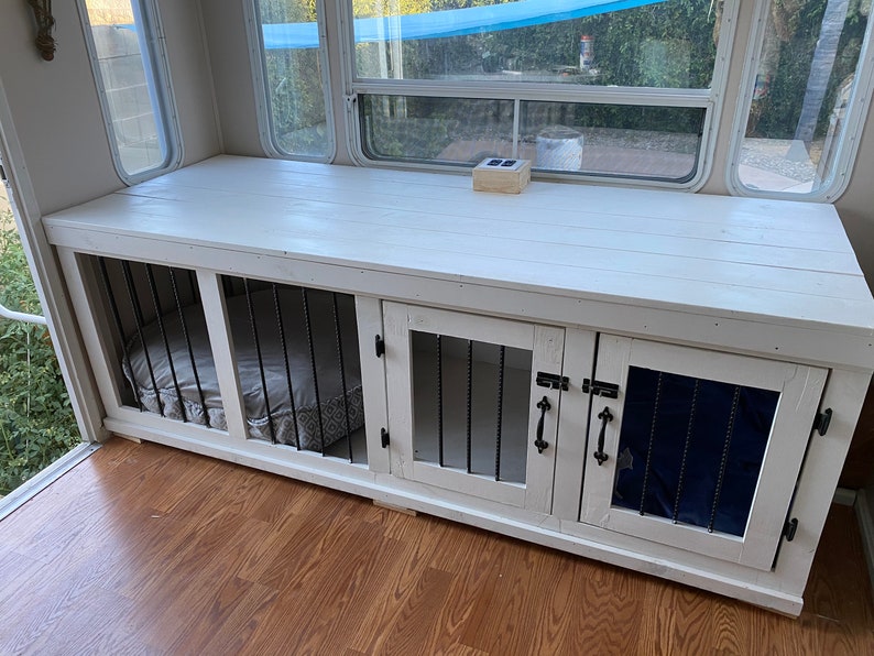 Dog crate custom entertainment center Etsy