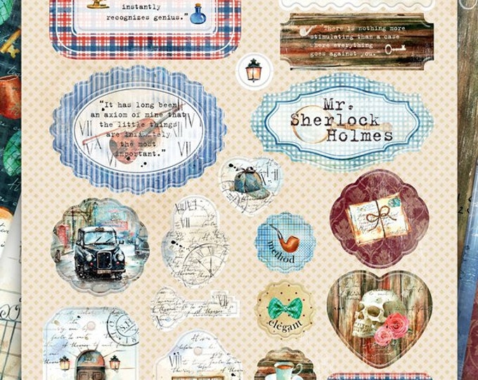 Bee Shabby Sherlock Holmes Chipboard