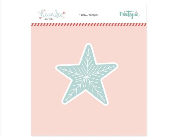 Mintopia Diciembre - Estrella Metal Die, scrapbook supplies, scrapbook, scrapbook paper, star metal die, Christmas metal die, Christmas die