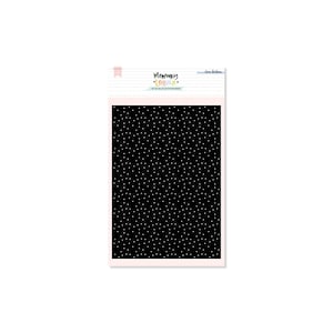 May include: Black and white patterned paper with a white polka dot design. Memory Box "Dot It" collection of patterned paper.