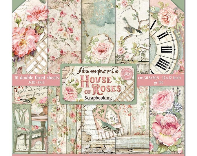 Stamperia House of Roses paper pad