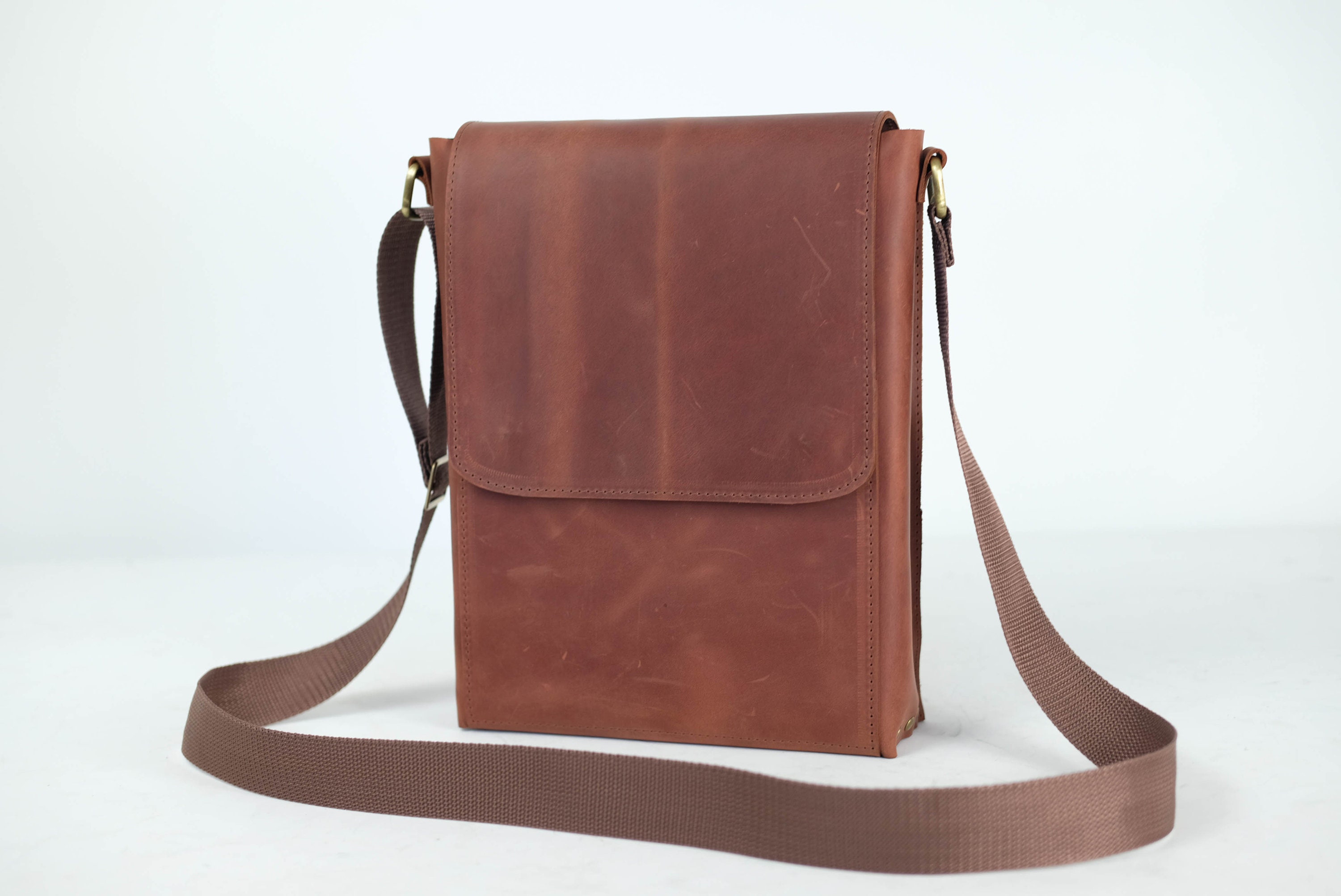 Personalized leather bag for men shoulder purse crossbody | Etsy