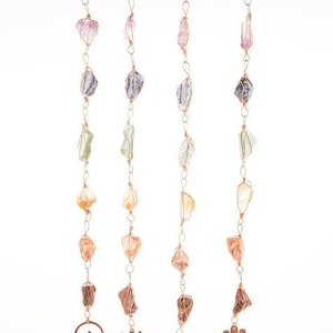 Chakra crystal rain chain