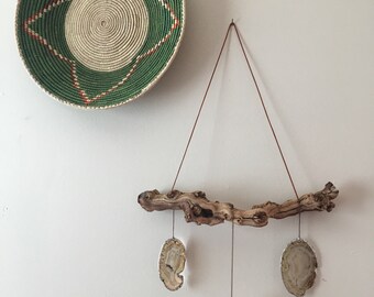 Agate slice wall hanging