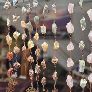 Chakra crystal rain chain