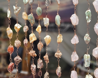 Chakra crystal rain chain