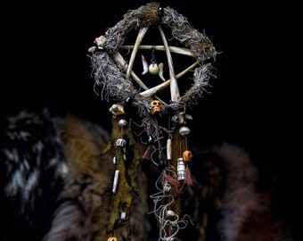 Hanging Altar Pentacle - “Wreath Of The Bayou Priestess”