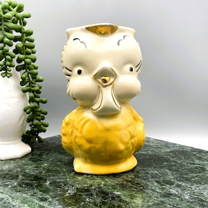 Vintage Shawnee Chick Pitcher: Yellow Bird Creamer, 1940s Pottery