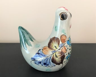 Tonala Mexique Oiseau d’argile / Oiseau tonala / Oiseau peint à la main Mexique / Oiseau tonala signé Mexique / Oiseau de poterie peint à la main