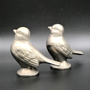 Vintage Silver Plated Bird Salt & Pepper Shakers/Silver Bird Salt and Pepper/Vintage Salt and Pepper Shakers