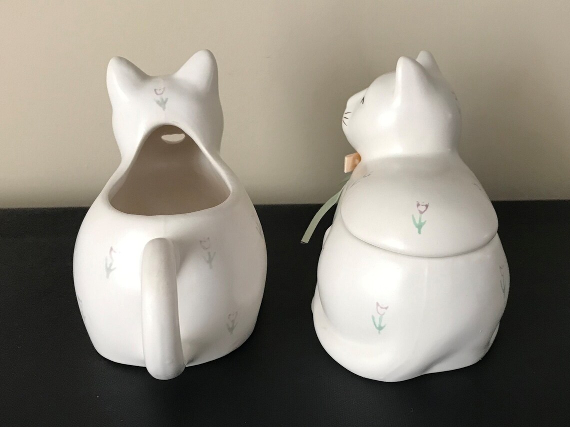 Vintage Cat Creamer and Sugar/Summit Collection Cat Creamer Etsy