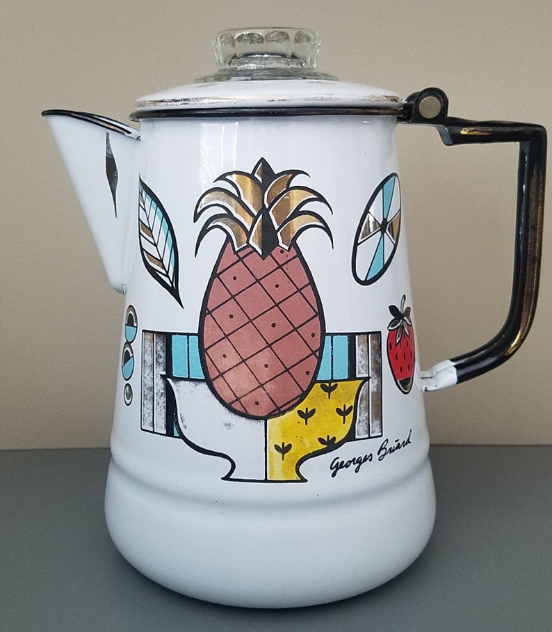 Briard Vintage Enamel Ambrosia Pineapple Pattern Etsy