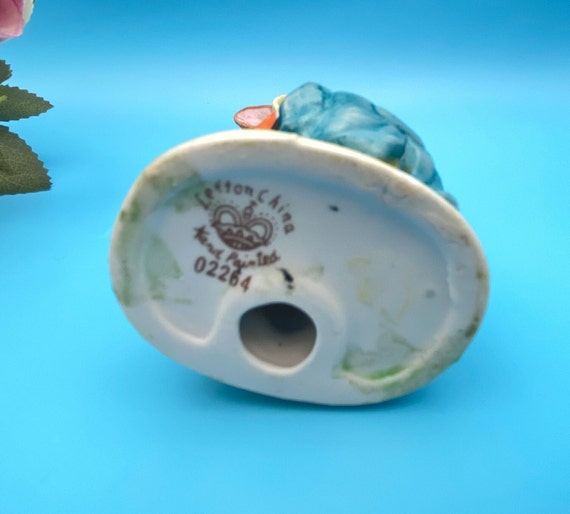 Vintage 1950s Lefton Hand-painted Ceramic Bunny Ironing Figurine