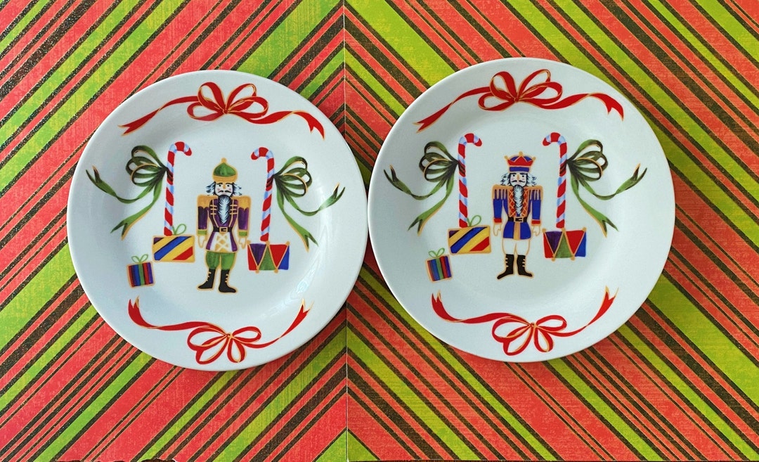 Set of Godinger Christmas Nutcracker Dessert Plates/i. Etsy