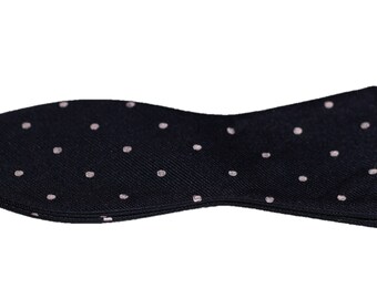 100% High Quality Silk Navy and Pink Pindot  Self-Tie Bow Tie