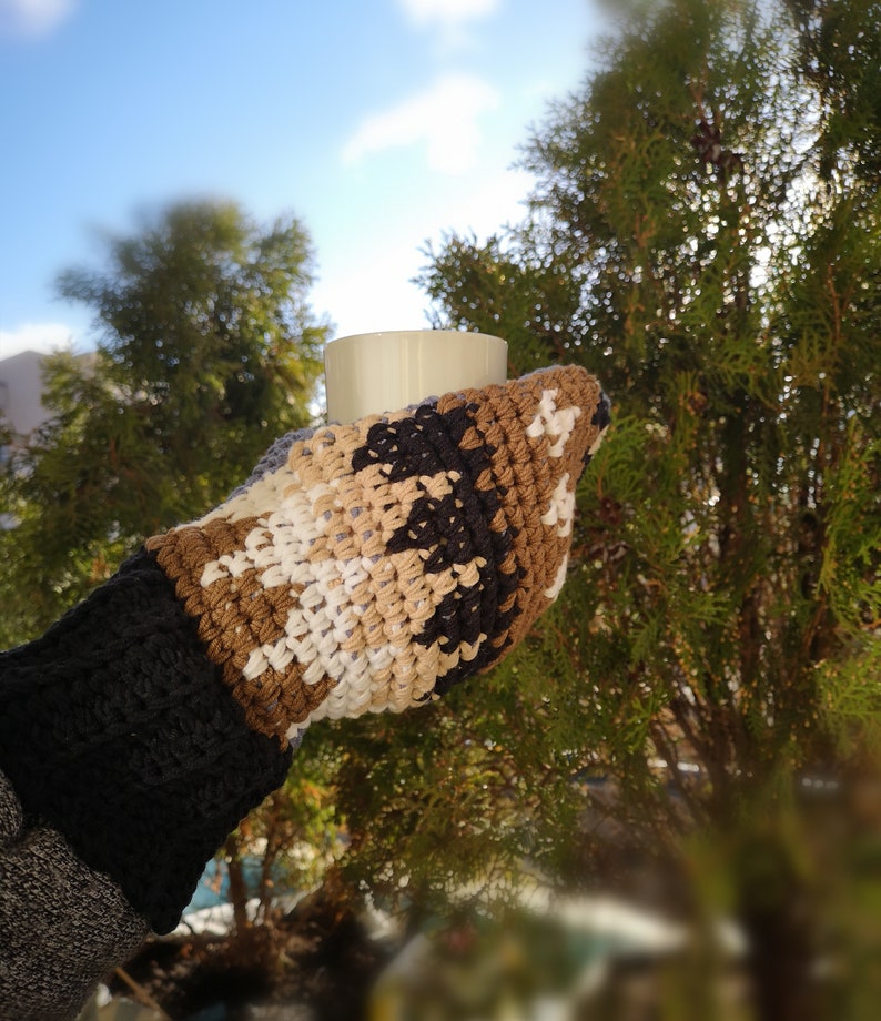 Bernie Sanders MITTENS crochet pattern, Gloves PDF instructions, Men size L, 2 sides gloves image 7