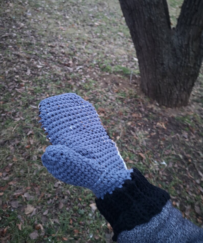Bernie Sanders MITTENS crochet pattern, Gloves PDF instructions, Men size L, 2 sides gloves image 8