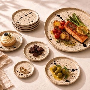 Handmade Ceramic Appetizer Plate | Stoneware Small Plate | Jewelry Dish Trinket Tray | Minimalist Pottery Gift