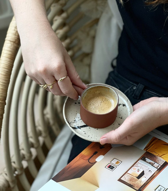 Ceramic Espresso Cup, Espresso Tumbler, Hand Built Ceramic