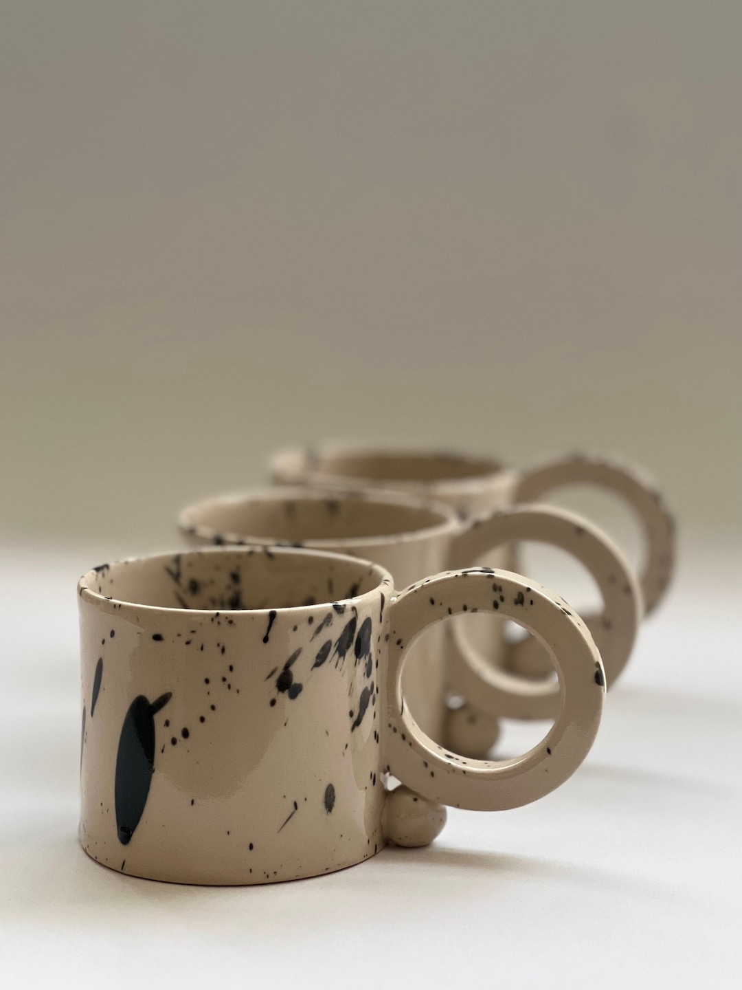12 oz Handmade Ceramic Coffee Mug High-Capacity Modern-Style