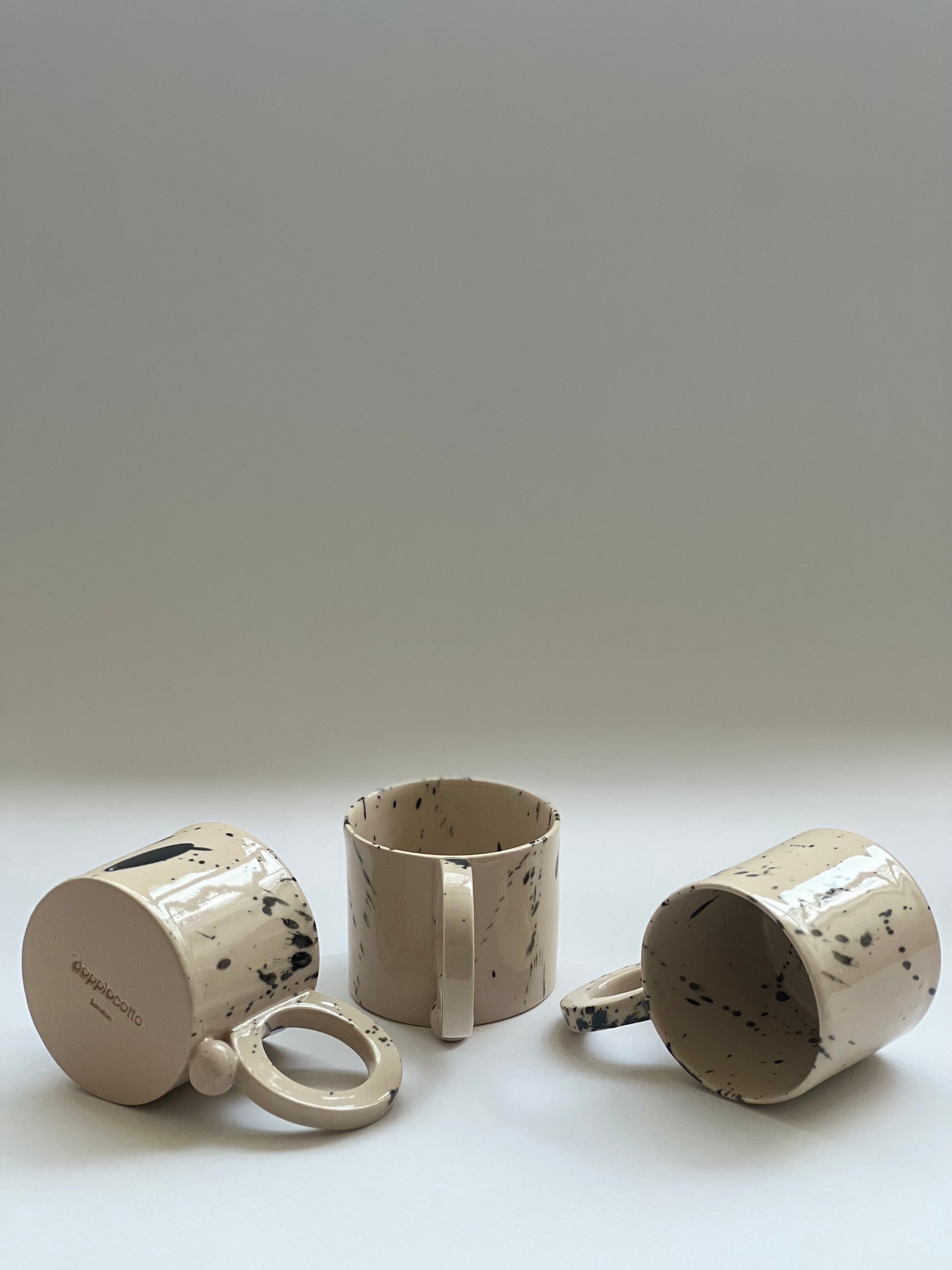 Acopa 8.5 oz. Brown Speckle Narrow Rim Stoneware Coffee Cup / Mug - 36/Case