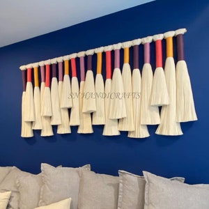 2025 Arte textil Macrame wall hanging, Tapestry for Boho Home Decor, Over the Bed Decor, Macrame Headboard or Wedding Decor Bohemian Accent