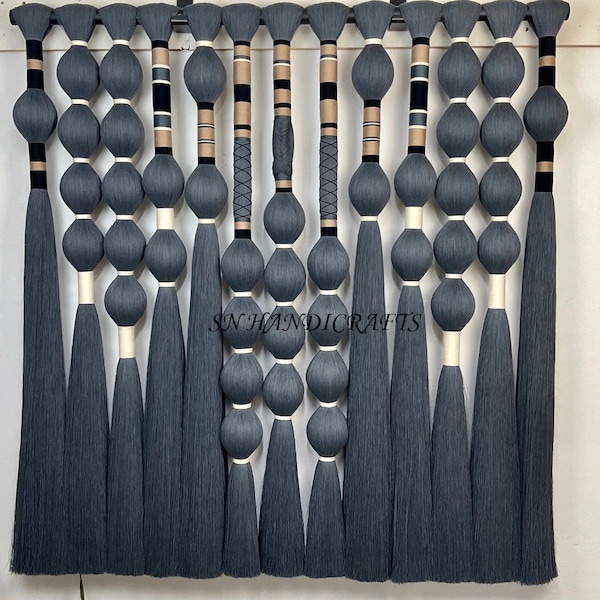 2026 Modern Macramé Wall Hanging | Handmade Boho Fiber Art | Neutral Minimal Home Décor | mexican wall decor macrame wall hanging