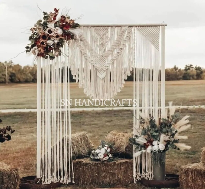 New Beautiful Macrame Wedding Backdrop Macrame Wedding Arch - Etsy