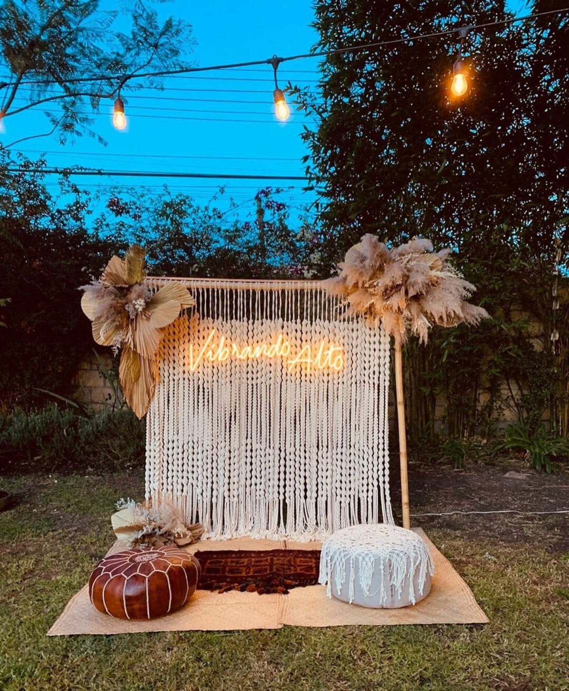 Handmade Macrame Wedding Backdrop Macrame Wedding Arch Arbor image 1