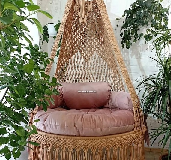BIG Size Beautiful Handmade Macrame Swing Swing Bed Indoor