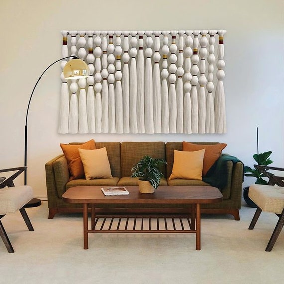 Decoración Artesanal en Macramé Natural y Colores, Estilo Bohemio Mexicano / Macrame Wall Hanging Mexican Wall Hanging Lomas Caralarga Decor
