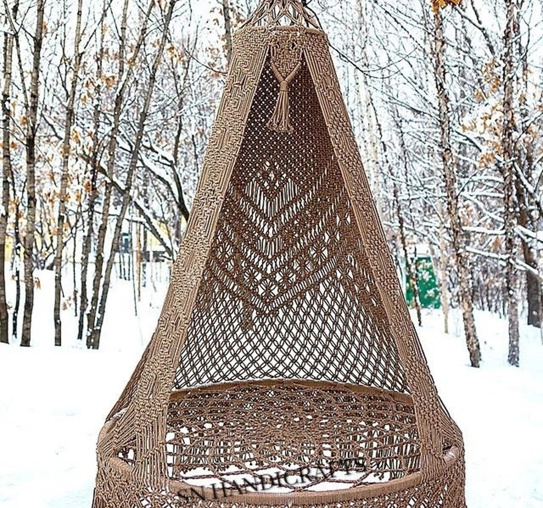 NEW Handmade Macrame Swing, Swing Bed, Indoor Hammock, Indoor Swing