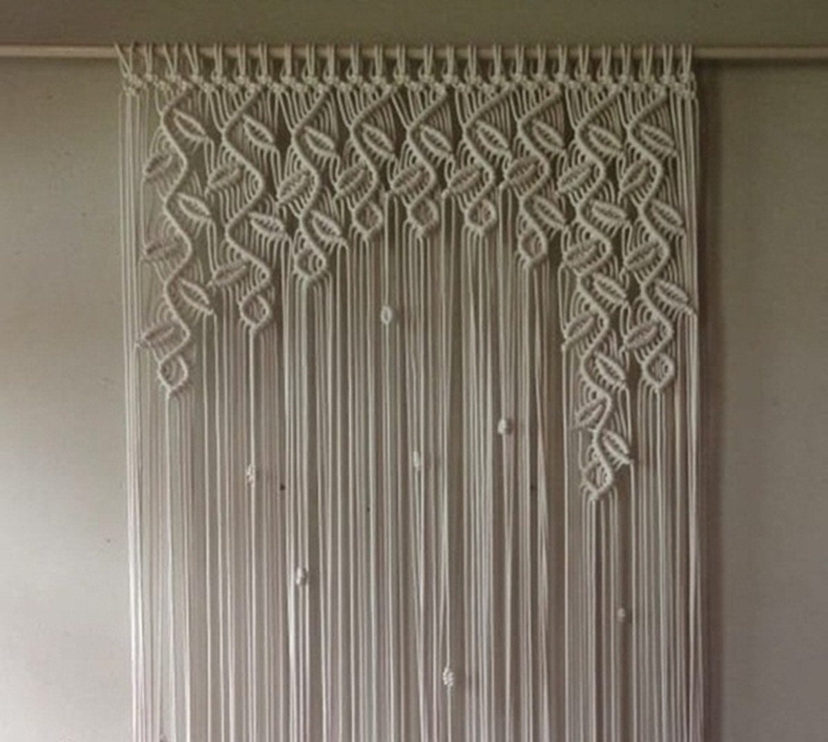 Macrame wall hanging macrame leaves pattern curtain Etsy