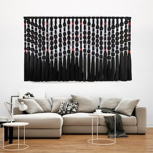 Oscura Serenidad Luxury Handmade Macrame Wall Hanging in Natural Cotton | Elegant Boho Statement Wall Art for Living Room Decor