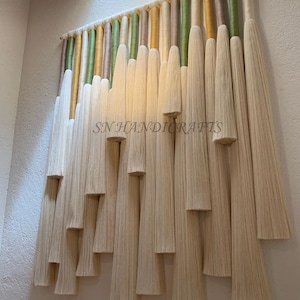 Arte Textil Large Modern Macrame Caralarga Inspired Wall Hanging, Luxury Handcrafted Fiber Art, Minimalist Boho Home Decor for Living Room