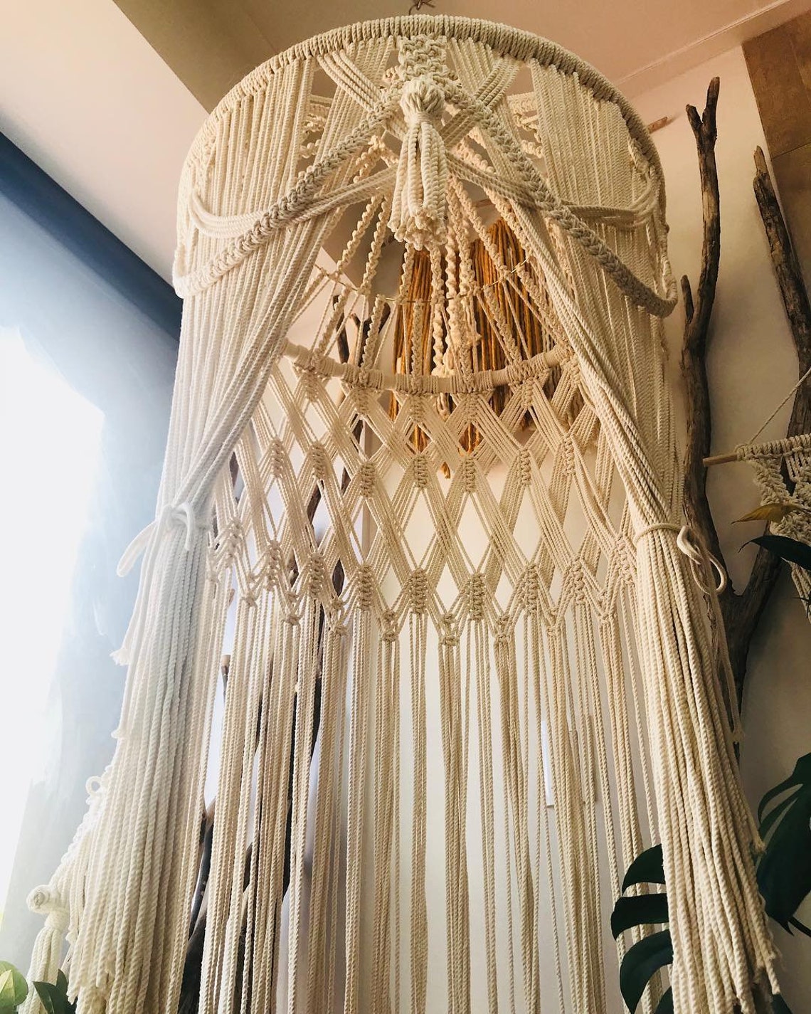 Luxurious Boho Cotton Macrame Canopy/ Macrame Canopy / Macrame Etsy