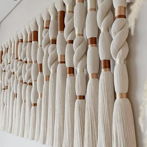 Tapiz Florencia Handmade Boho Wall Hanging, Ivory Tassels, Statement Decor