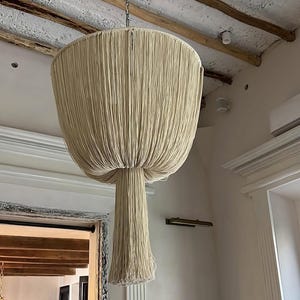 Corona de Luz Macrame Lamp Shade, Boho Pendant Lamp, Hanging Light, Macrame Wall Hanging, Bohemian Ceiling Decor, Home Decor