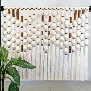 Large Minimalist Macrame Wall Hanging, Perfect Blend of Texture, Woven Headboard, Wall Tapestry