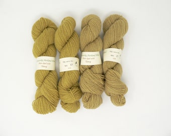 Plant-dyed shetland yarn  - Tansy