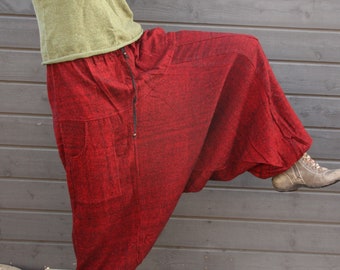 Wool Harem Pants Drop Crotch  //Alladin Pants /Maxi Pants /Maternity Pants / Boho pants / Wool trousers / wool pants