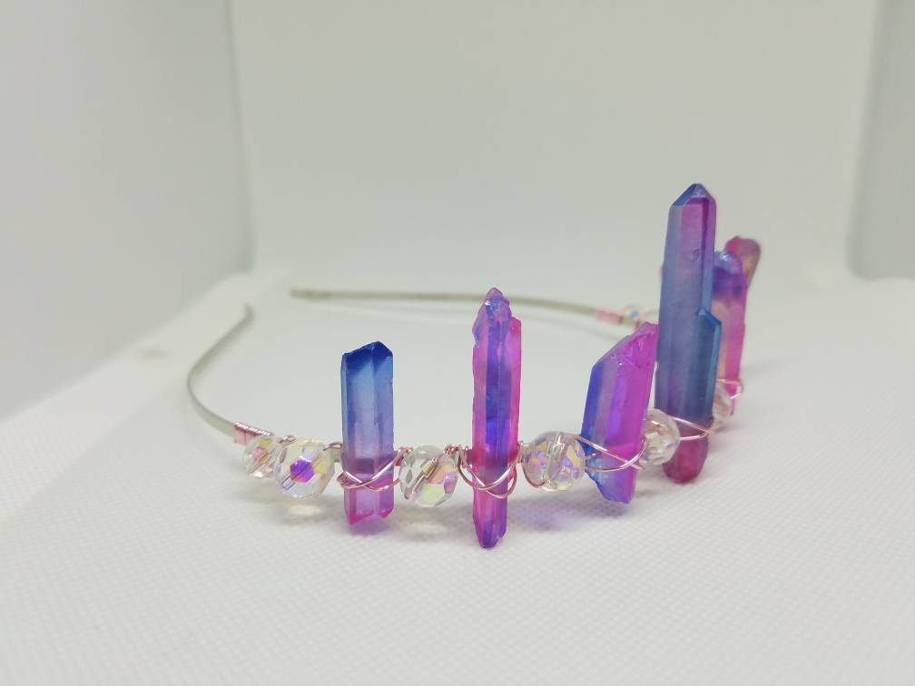 Crown Earrings - Pink quartz main image 1