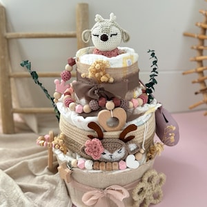 Diaper cake girl gift baby birth