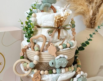 Baby gift diaper cake Dino