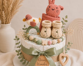 Baby gift diaper cake elephant