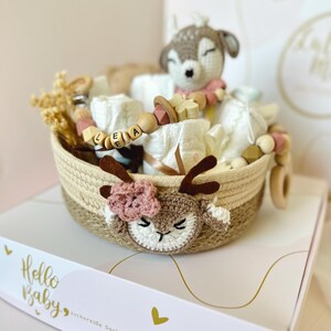 Personalisierte Babygeschenke – Geschenkset mit Namen für Neugeborene