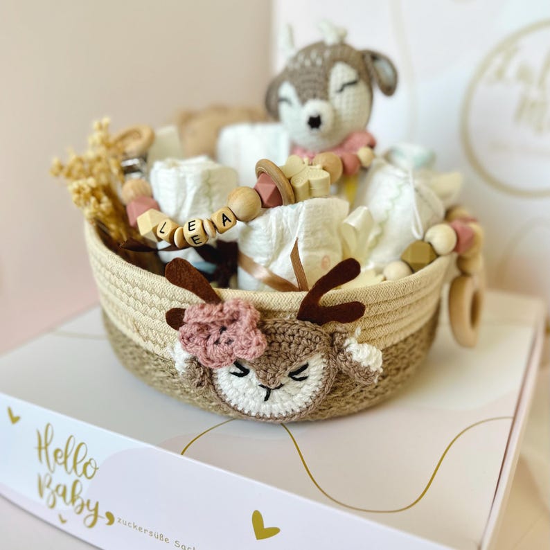 Personalisierte Babygeschenke – Geschenkset mit Namen für Neugeborene