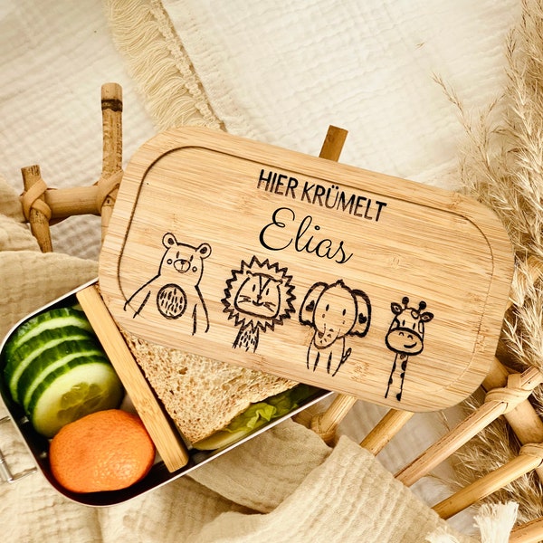 Kinder Brotdose personalisiert, Brotdose Kinder, Lunchbox mit Namen, Brotdose Personalisiert, Brotdose Löwe, Kindergarten Geschenk